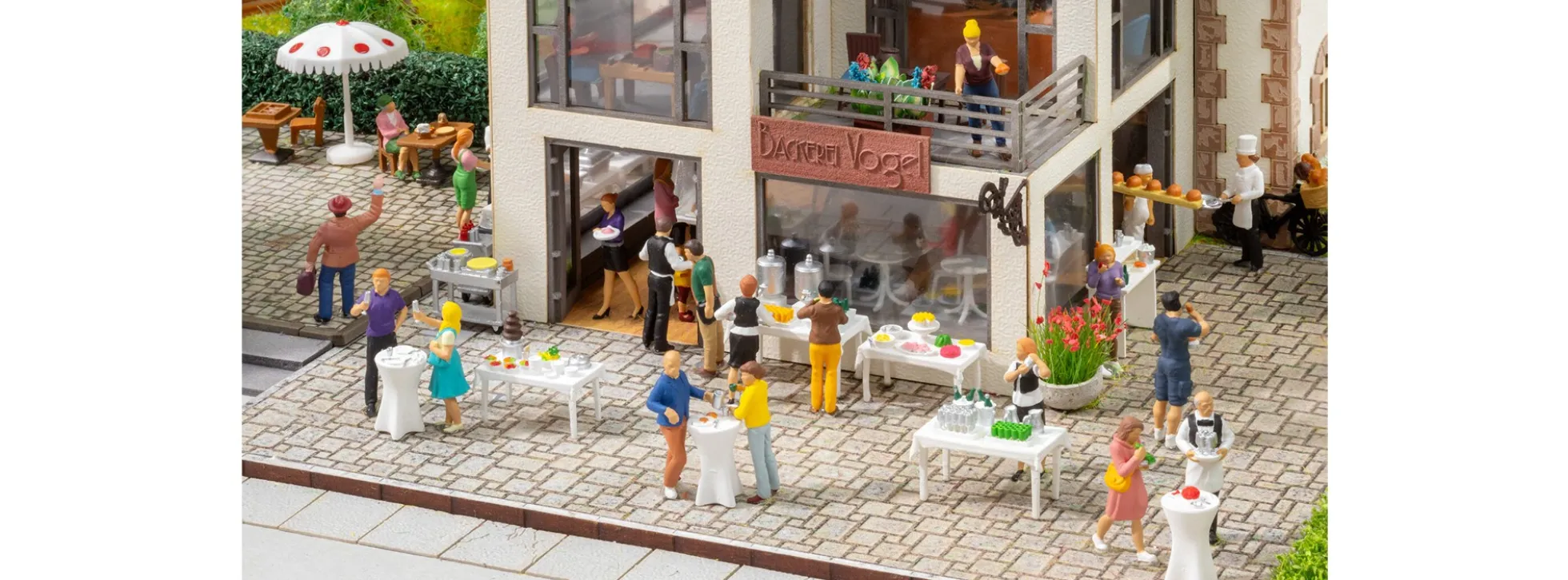 NOCH 16276 Buffet | mehrteiliges Set | Figuren Spur H0