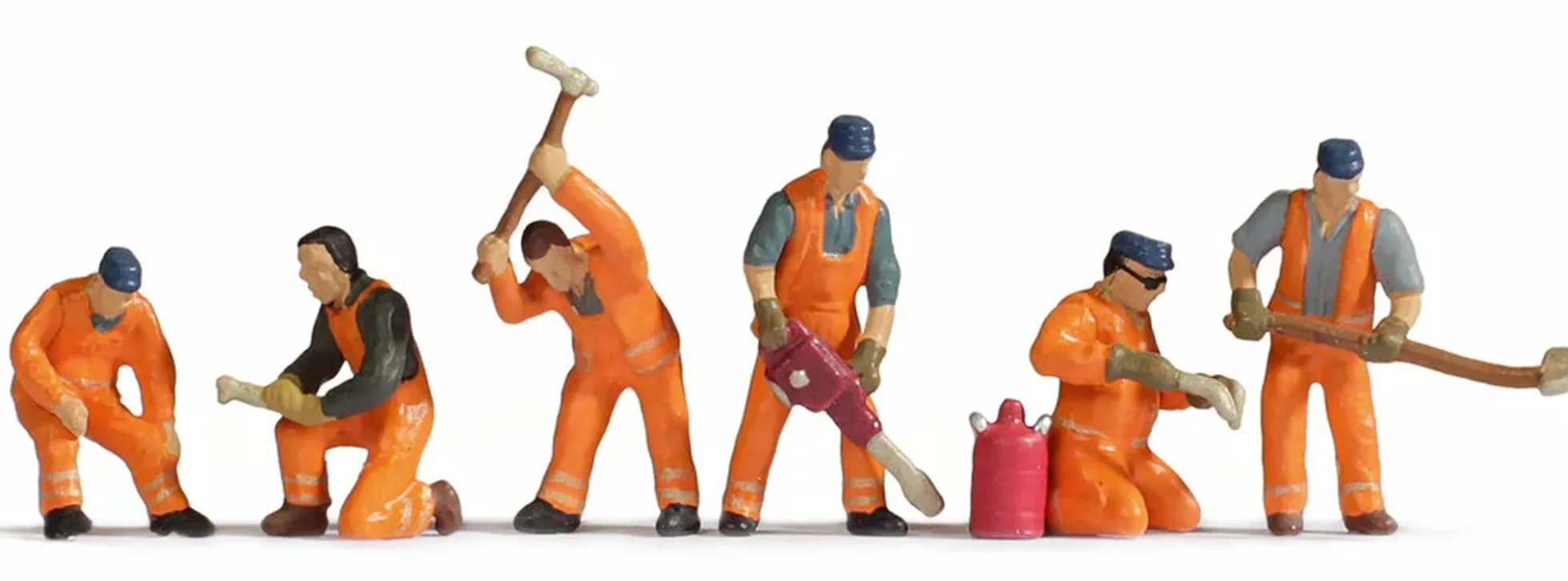 NOCH 45276 Gleisbautrupp | 6 Miniaturfiguren | Spur TT