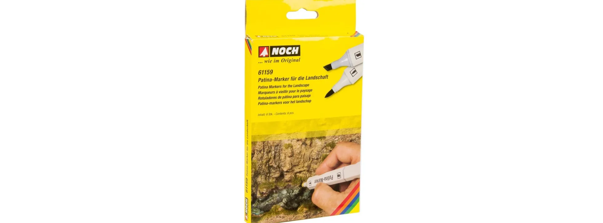 NOCH 61159 Patina-Marker für die Landschaft 6 unterschiedliche Marker für alle Spurweiten geeignet