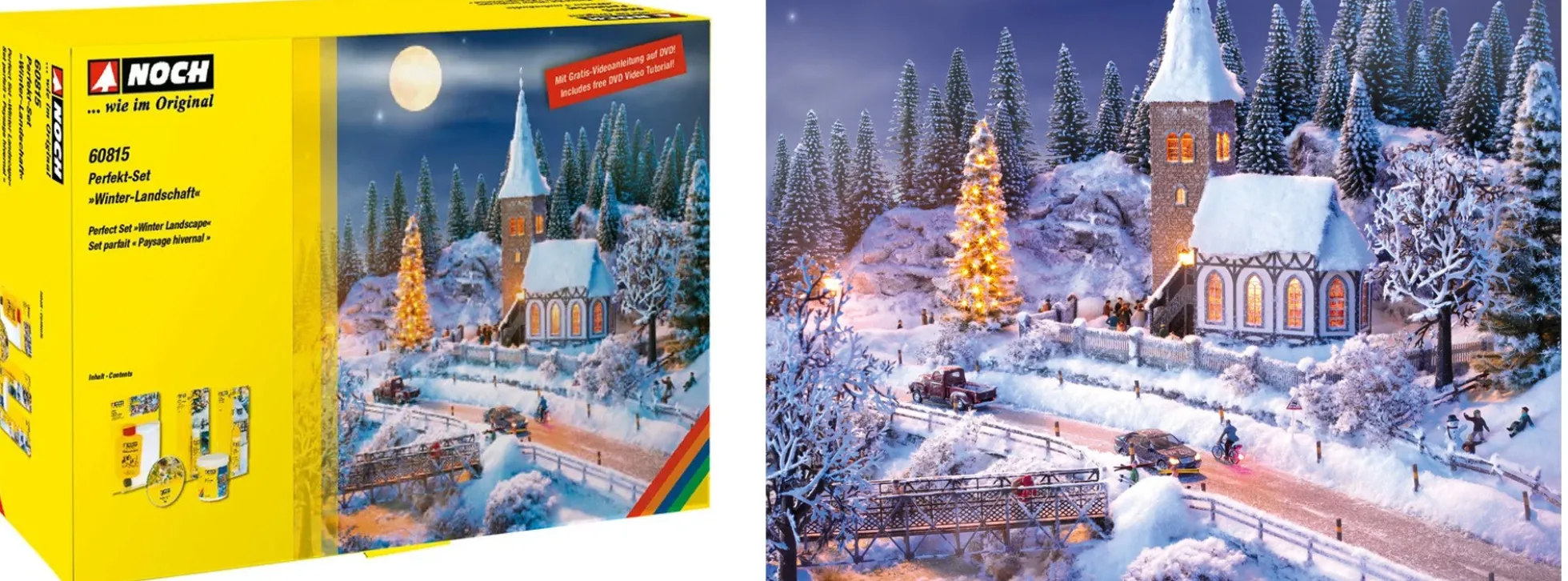 NOCH 60815 Perfekt-Set Winter-Landschaft Zubehörset für alle Spurweiten geeignet