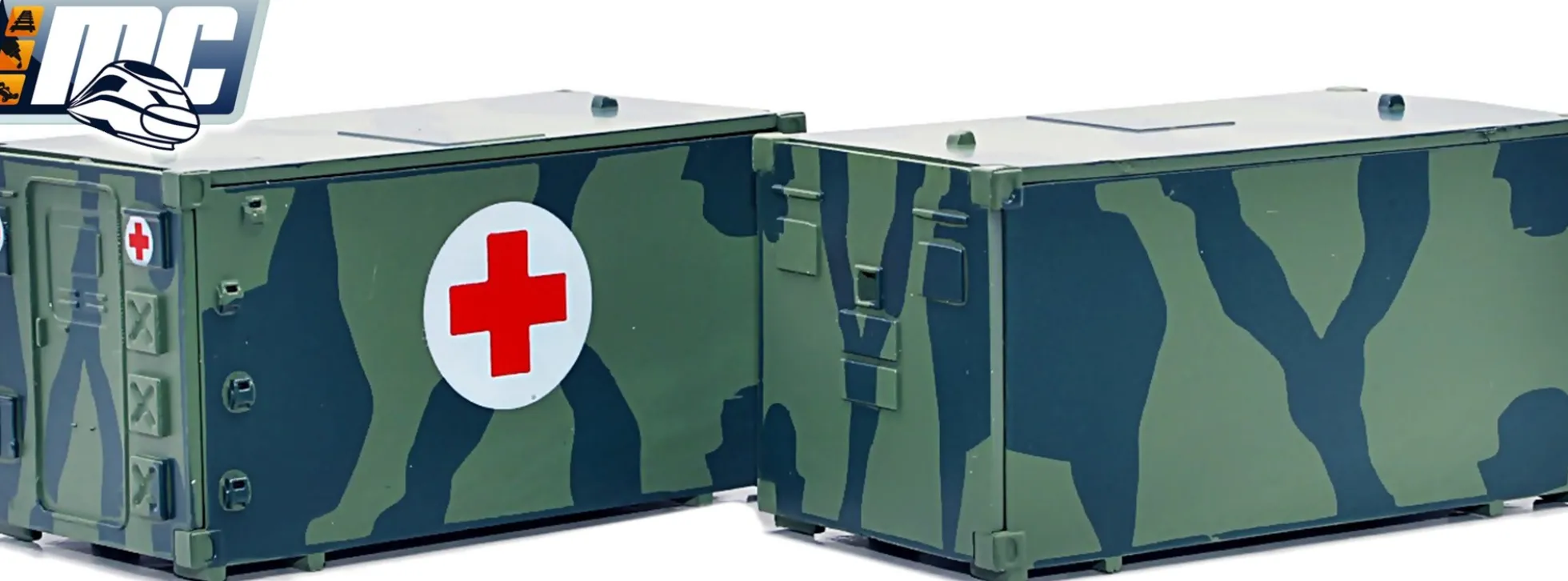NPE NV23448 Bundeswehr-Kabinen Typ FM2 Flecktarn #2 | 2 Stück | Beladung Spur H0