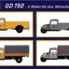 NPE 88521 4-tlg. Set Goliath GD 750 Deutsche Bundespost | Modellautos 1:87