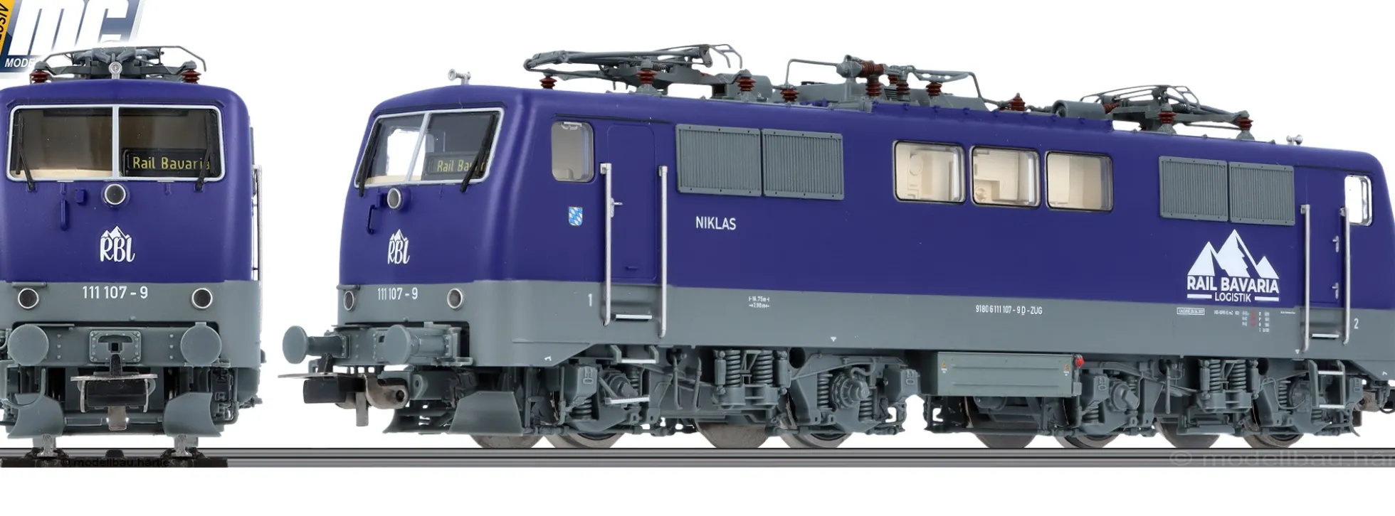 PIKO 71314 E-Lok BR 111 Rail Bavaria | DC analog | Spur H0