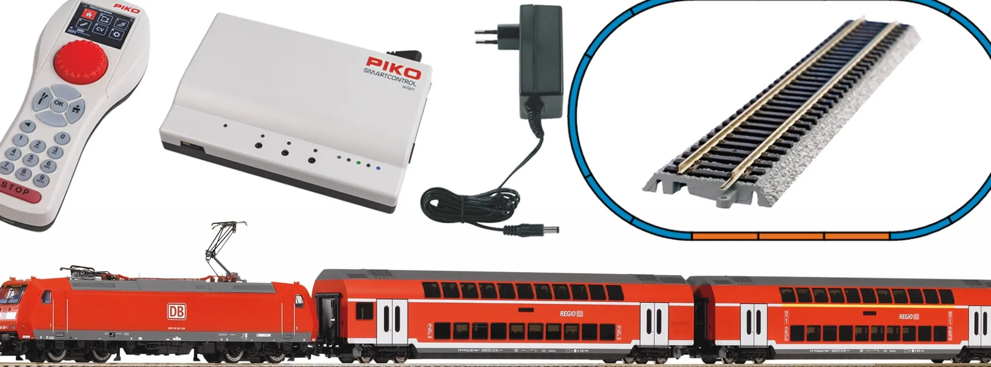 PIKO 59102 Start-Set BR 146 + Personenzug DB AG | SmartControl WLAN | DCC | Spur H0