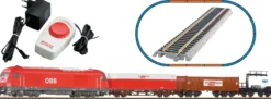 PIKO 97948 Start-Set Diesellok Herkules mit Güterzug ÖBB | Bettungsgleis | DC analog | Spur H0
