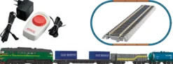 PIKO 97940 Start-Set Diesellok M62 mit Güterzug SZD | Bettungsgleis | DC analog | Spur H0