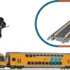PIKO 97939 Start-Set E-Lok BR 186 mit Personenzug | Bettungsgleis | DC analog | Spur H0