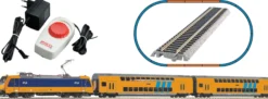 PIKO 97939 Start-Set E-Lok BR 186 mit Personenzug | Bettungsgleis | DC analog | Spur H0