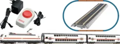 PIKO 57134 Start-Set E-Lok BR 143 + Personenzug IC DB AG | Bettungsgleis | DC analog | Spur H0