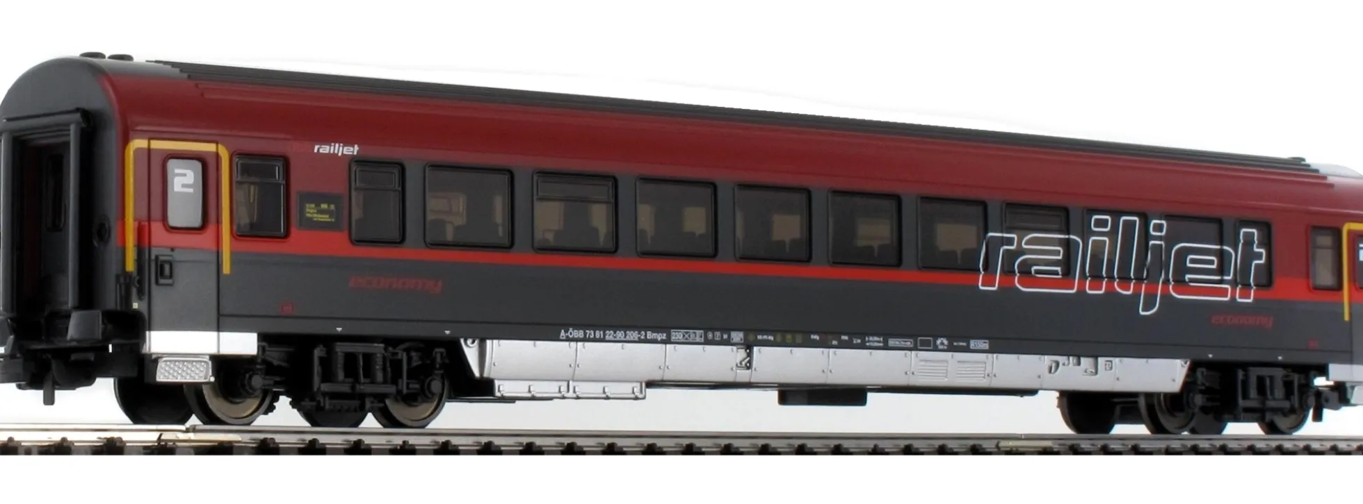 PIKO 57178 Start-Set E-Lok Railjet ÖBB | Bettungsgleis | DC analog | Spur H0