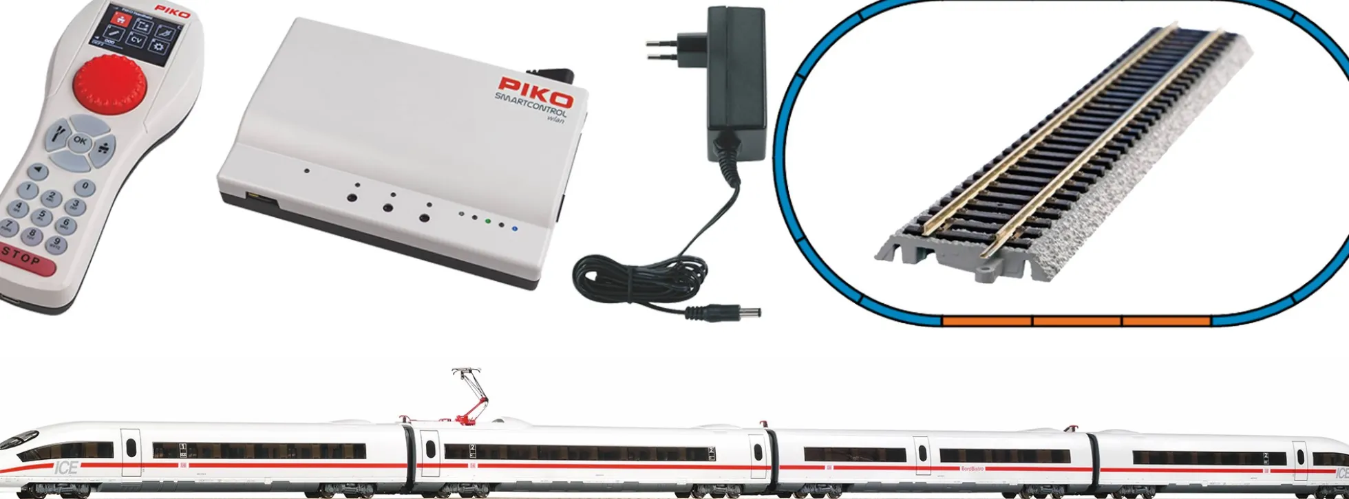 PIKO 59105 Start-Set ICE 3 DB AG | SmartControl WLAN | DCC | Spur H0