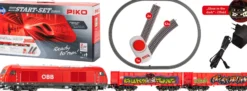 PIKO 57033 Start-Set kids Rh 2016 + Güterzug ÖBB | Bettungsgleis | DC analog | Spur H0