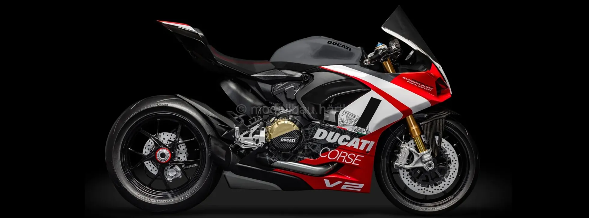 POCHER HK124 Ducati Panigale - V2 Superquadro Final Edition | Premium Motorrad Bausatz 1:4