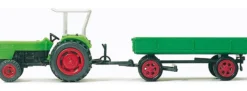 Preiser 17914 Deutz D 6206 Traktor mit Anhänger | Landwirtschaftsmodell 1:87