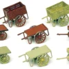 Preiser 17103 Handwagen (8 Stck.) Bausatz Spur H0