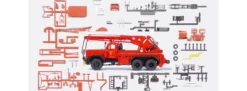 Preiser 31269 Kranwagen KW16 Magirus Feuerwehr | Bausatz 1:87
