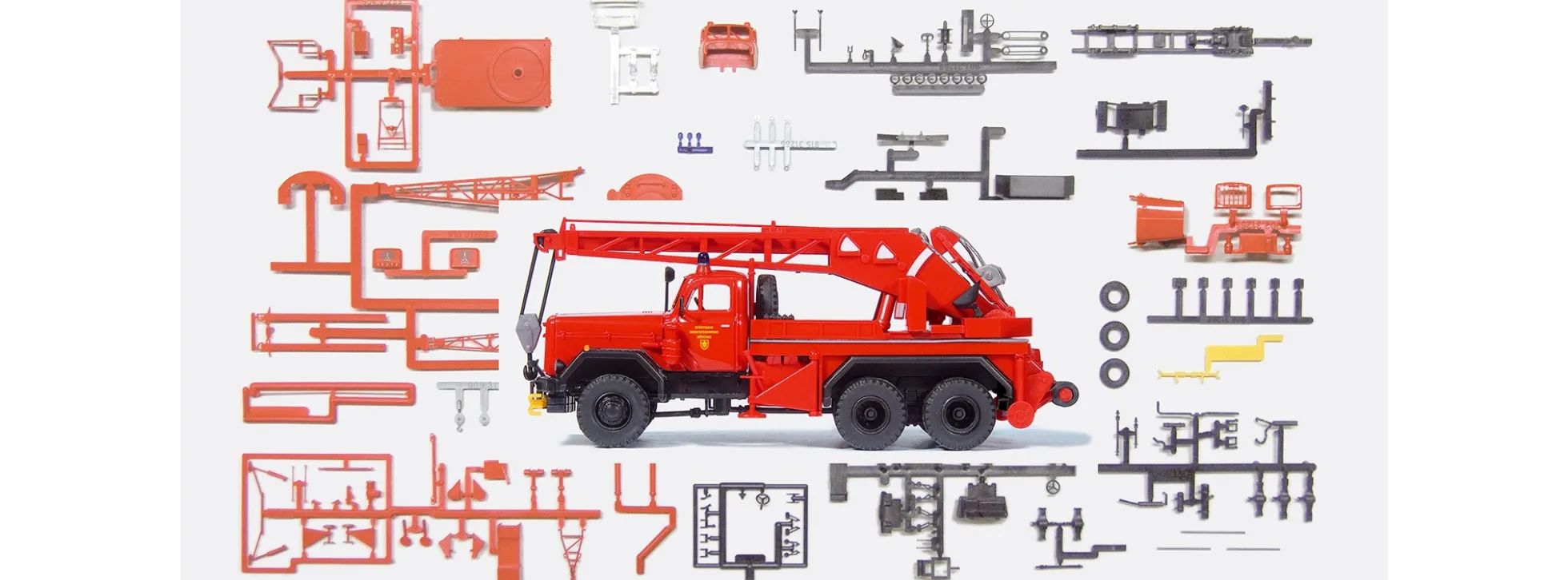Preiser 31269 Kranwagen KW16 Magirus Feuerwehr | Bausatz 1:87