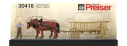 Preiser 30416 Leiterwagen + Figur Fertigmodell Spur H0