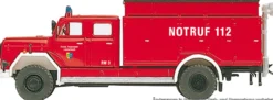 Preiser 31204 Magirus 200 D 16 A RW 3 | Blaulichtmodell Bausatz 1:87