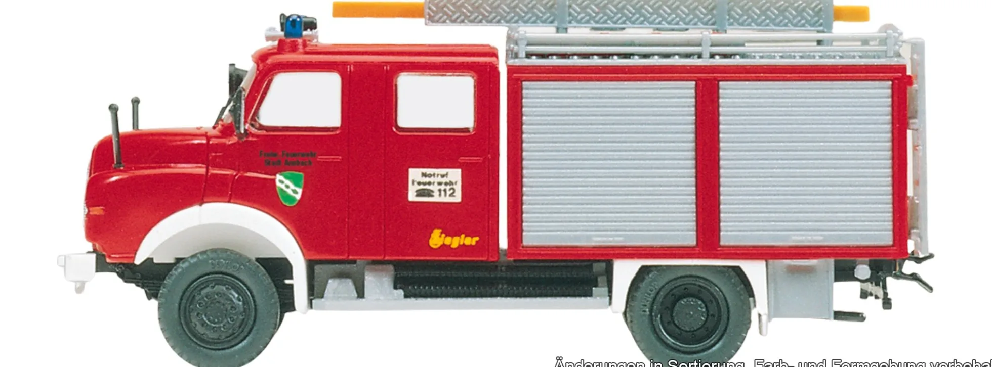 Preiser 31298 MAN 11.192 TLF 16/25 | Blaulichtmodell Bausatz 1:87