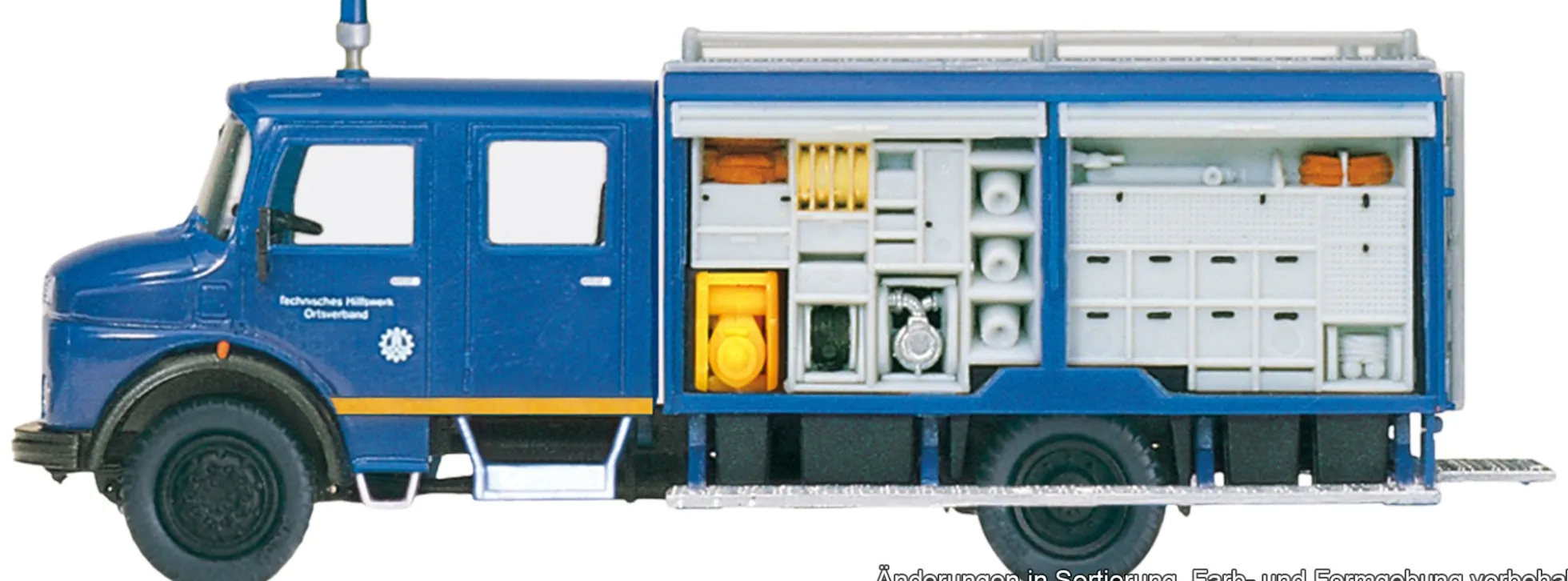 Preiser 31192 Mercedes-Benz LA 1113 B GKW 72 THW | Blaulichtmodell Bausatz 1:87