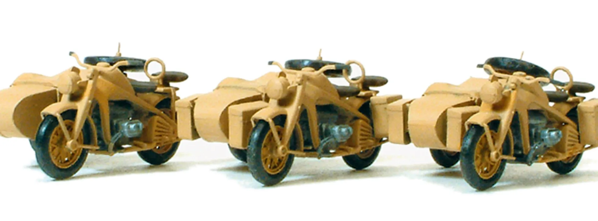 Preiser 16563 Zündapp KS 750 Militärgespann | Motorradmodell Bausatz 1:87