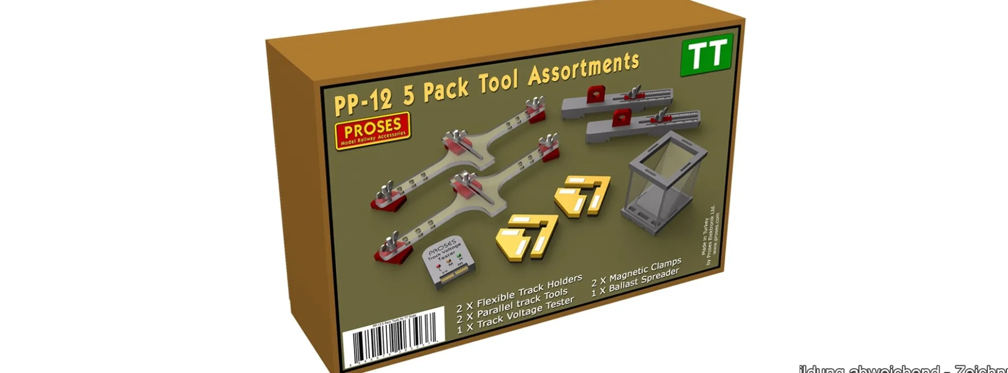 PROSES PPP-12 5-teiliges Modelleisenbahn-Werkzeugset | Spur TT