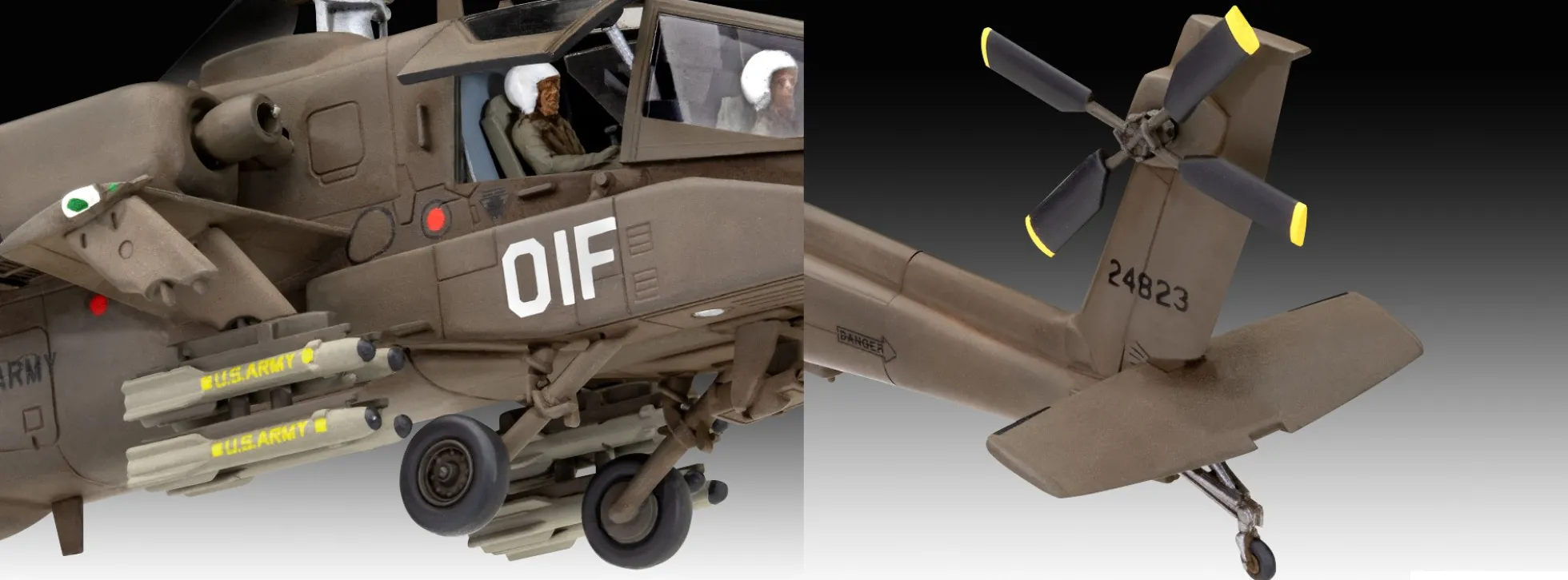 Revell 03824 AH-64A Apache | Hubschrauberbausatz 1:144