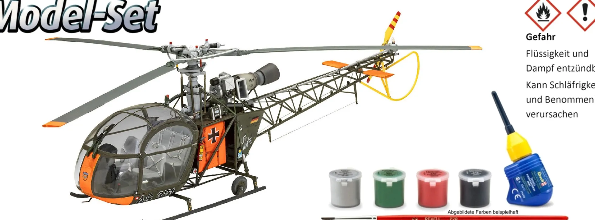 Revell 63804 Alouette II SE.3130 Model Set | Hubschrauber Bausatz 1:32