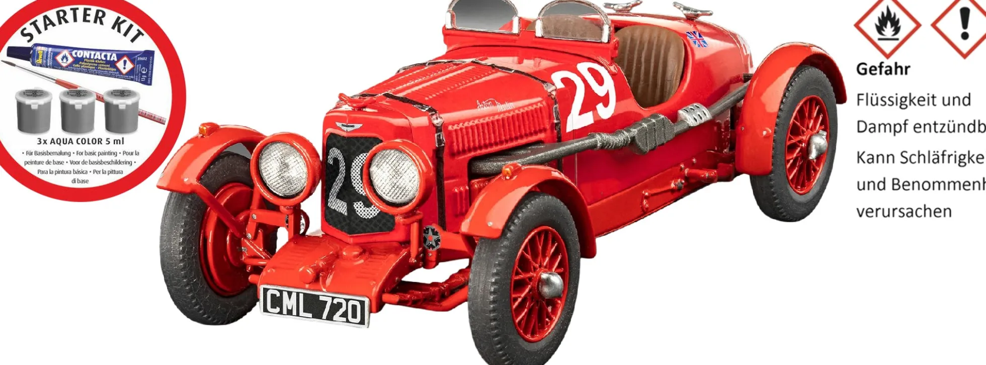 Revell 77751 Aston Martin Ulster | Classics | Starter-Kit | Auto Bausatz 1:32