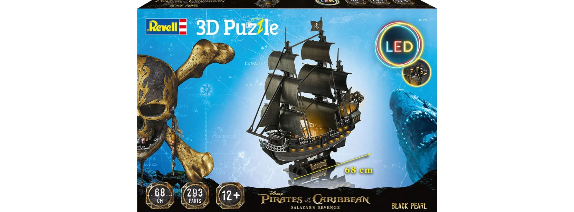 Revell 00155 Black Pearl LED Edition | 3D-Puzzle | 293 Teile | ab 12 Jahren