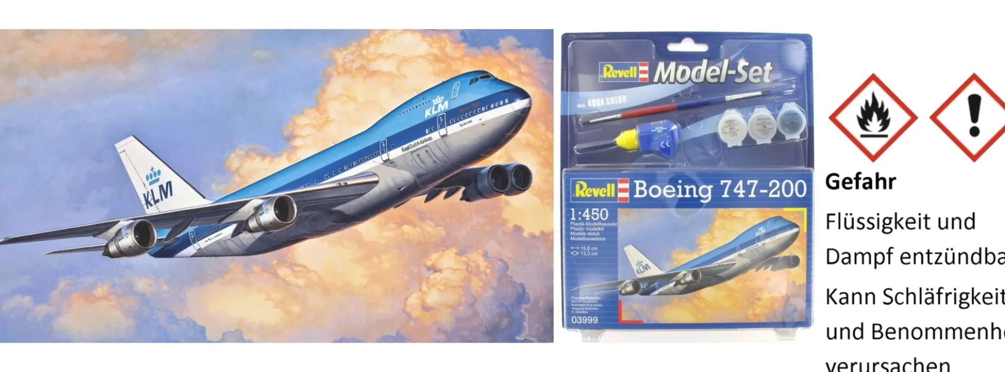 Revell 63999 Boeing 747-200 Jumbo Jet Model-Set 1:450