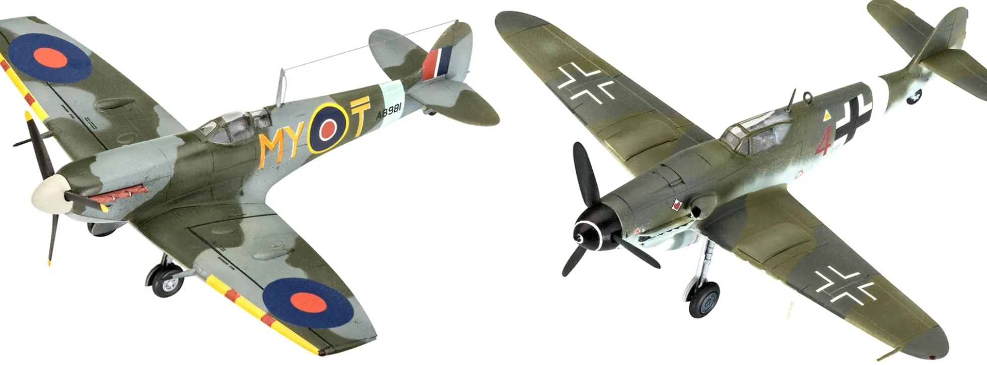 Revell 03710 Combat Set Bf109G-10 + Spitfire | Flugzeug Bausatz 1:72