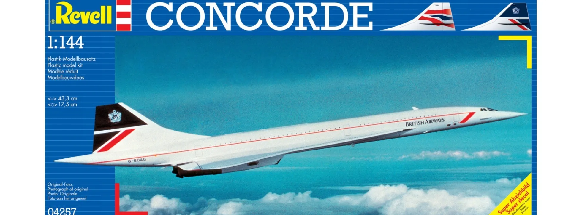 Revell 04257 Concorde British Airways | Überschall Flugzeug Bausatz 1:144