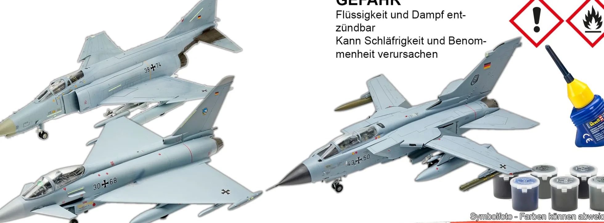 Revell 05627 Geschenkset 70 Jahre Bundeswehr-Flugzeuge | Flugzeug Bausätze 1:72