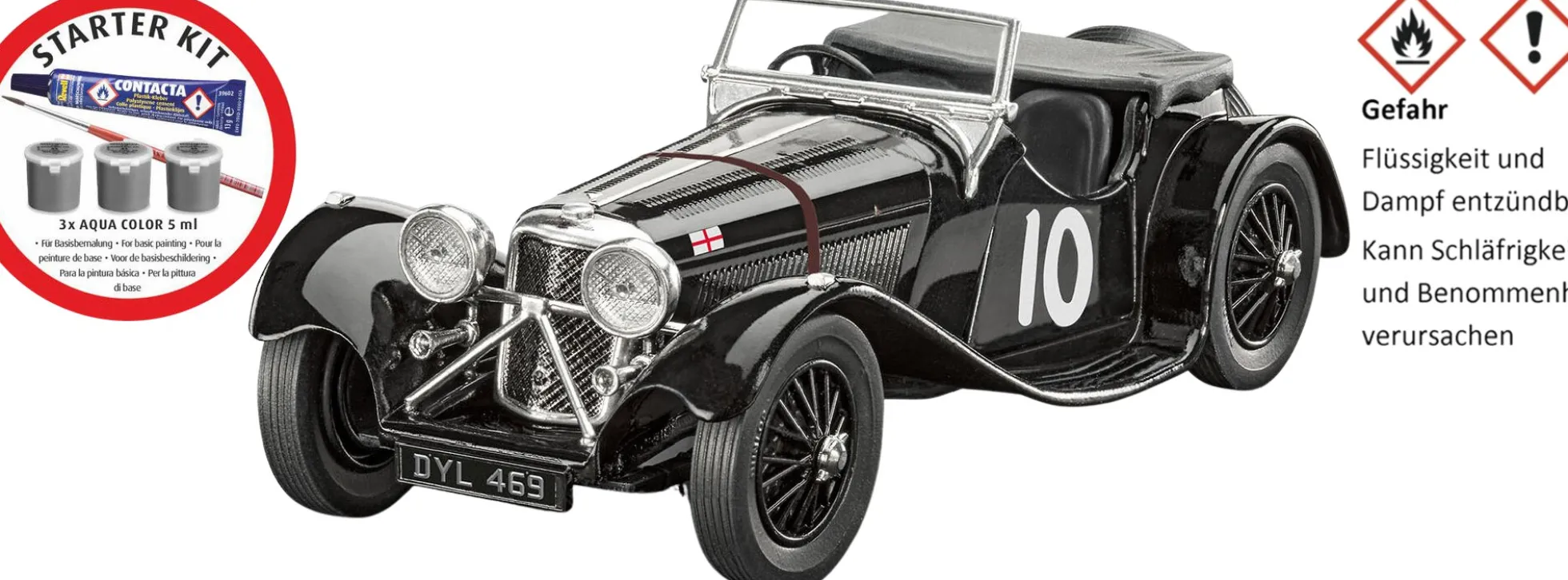 Revell 77752 Jaguar S.S. 100 | Classics | Starter-Kit | Autobausatz 1:32