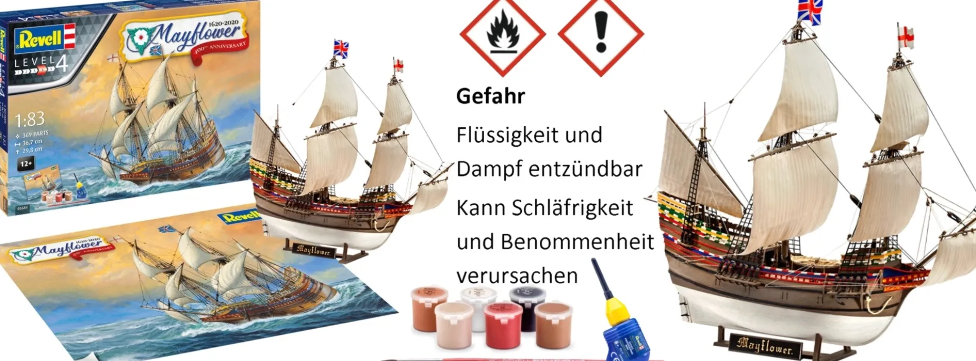 Revell 05684 Mayflower 400th Anniversary | Schiff Bausatz 1:83