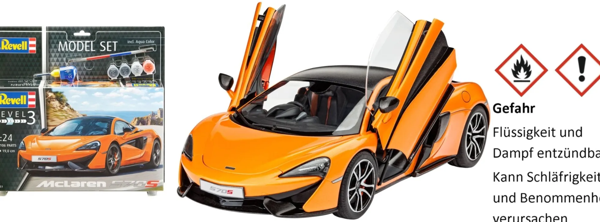 Revell 67051 McLaren 570S Model-Set | Auto Bausatz 1:24