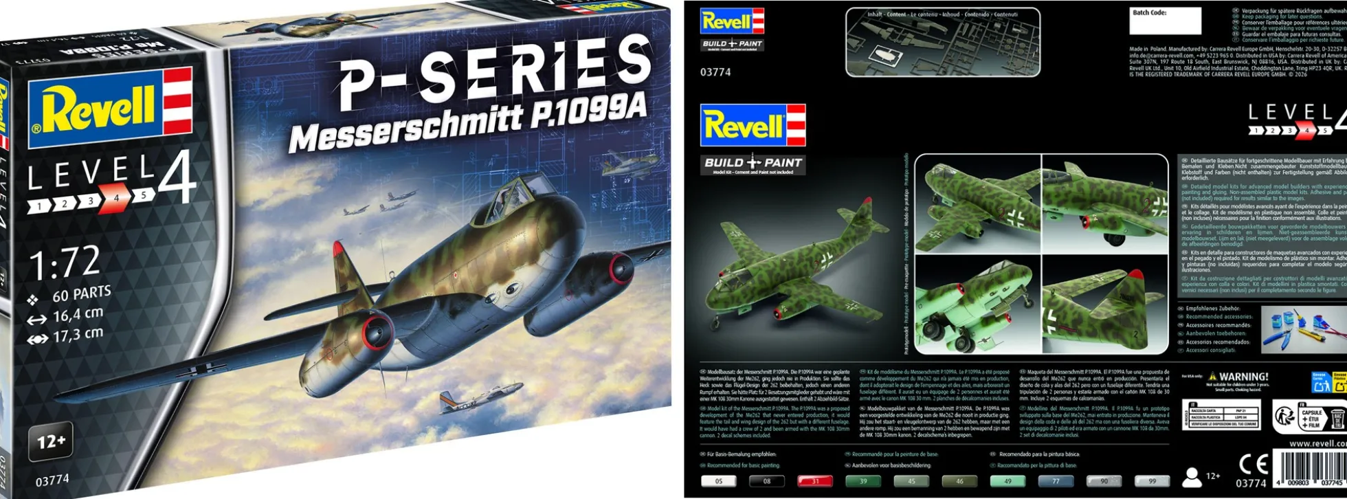 Revell 03774 Messerschmitt P.1099A - P-Series | Flugzeug Bausatz 1:72