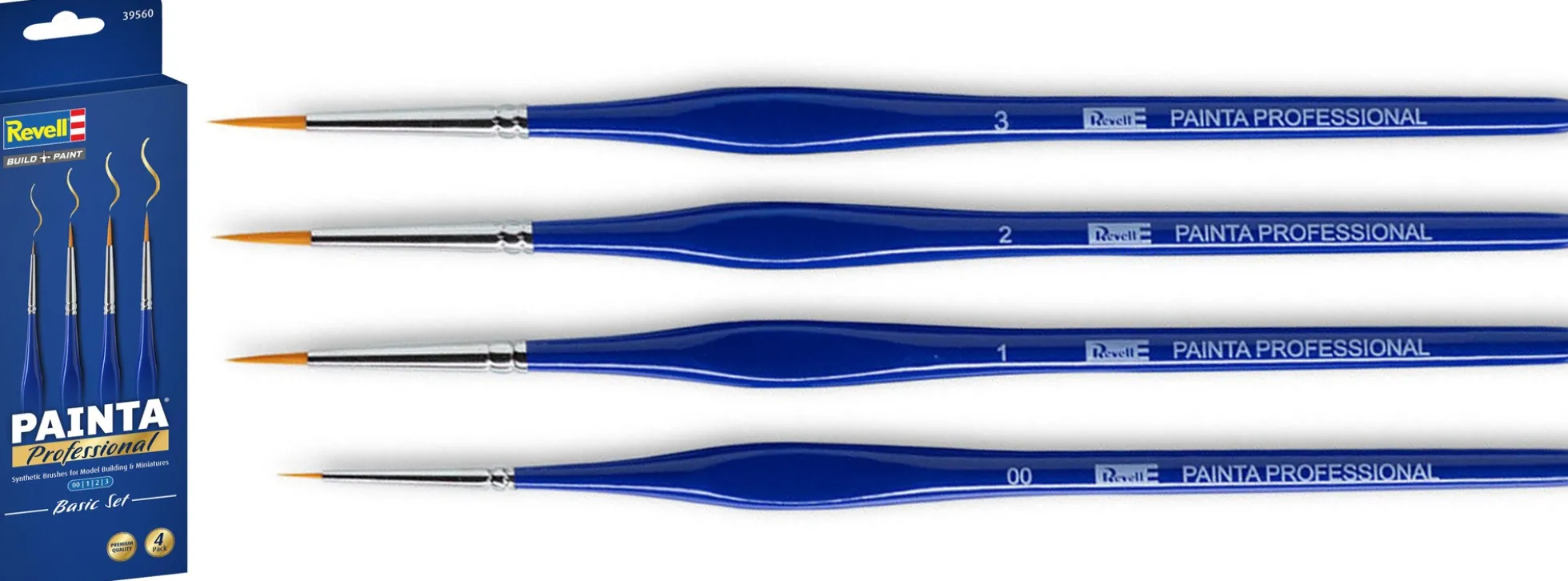 Revell 39560 Painta Professional Pinsel | Basic Set | 4 Stück