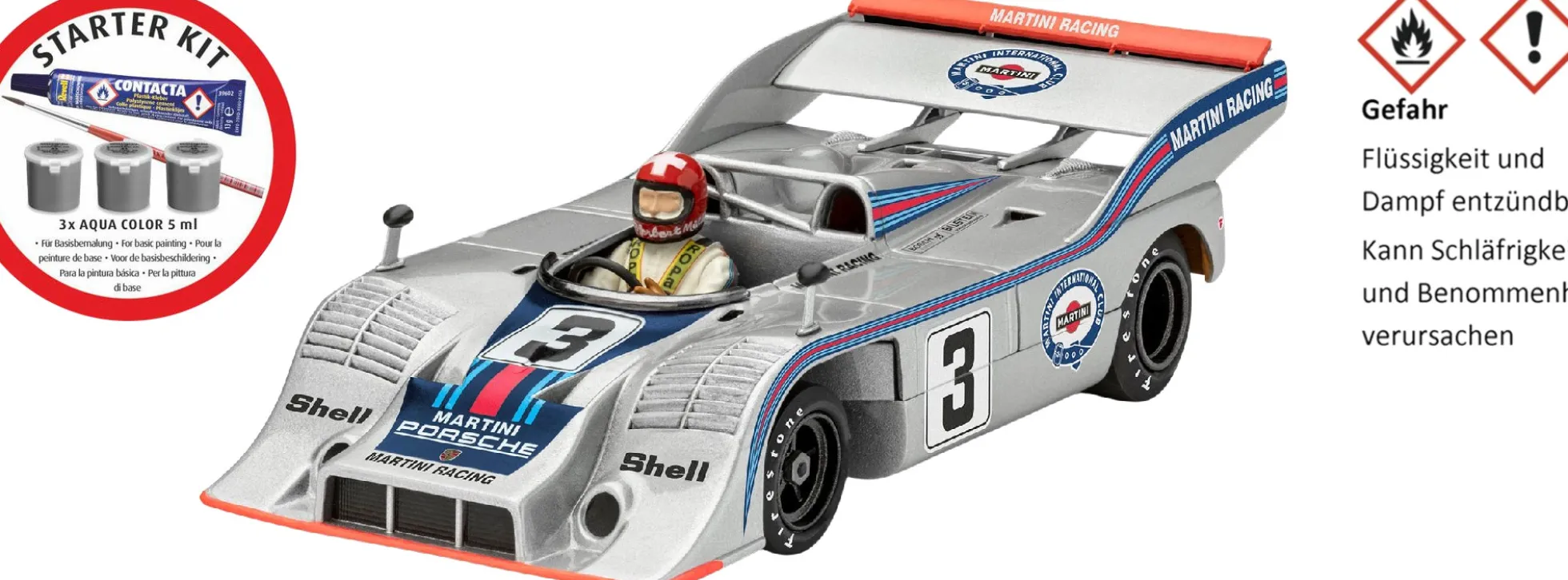 Revell 77738 Porsche 917/10 | Classics | Starter-Kit | Auto Bausatz 1:32