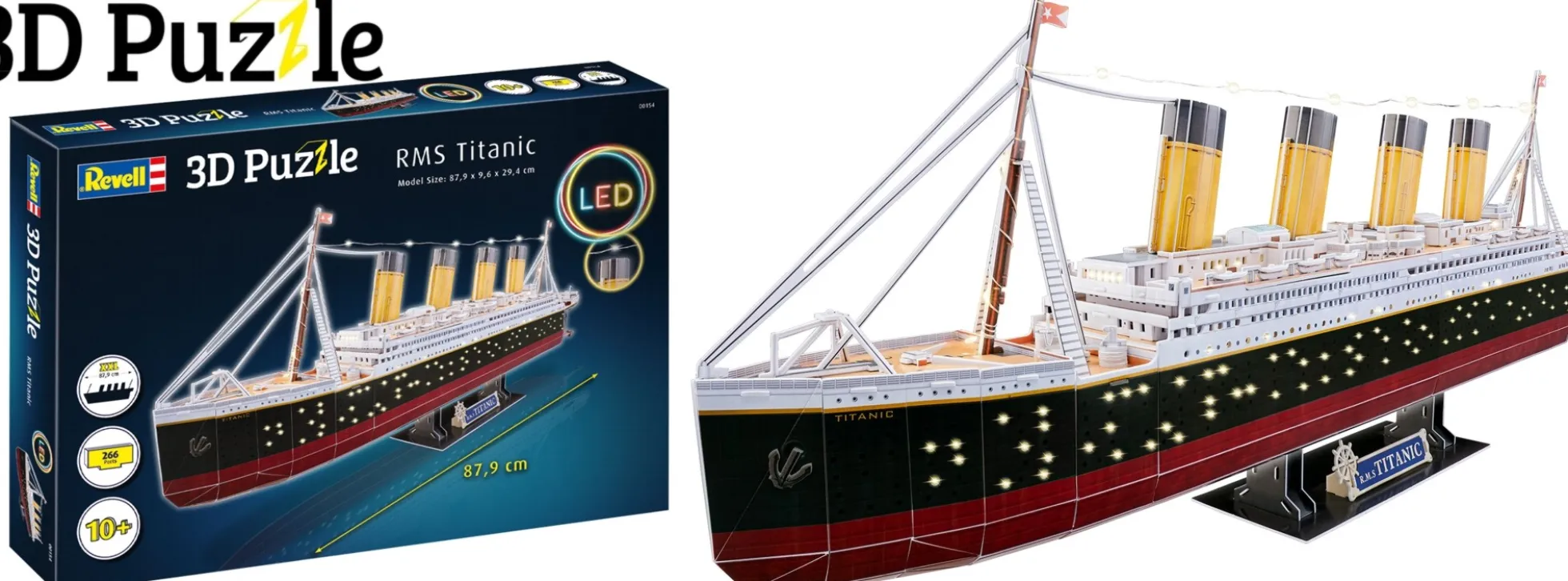 Revell 00154 RMS Titanic LED Edition | 3D-Puzzle | 266 Teile | ab 10 Jahren