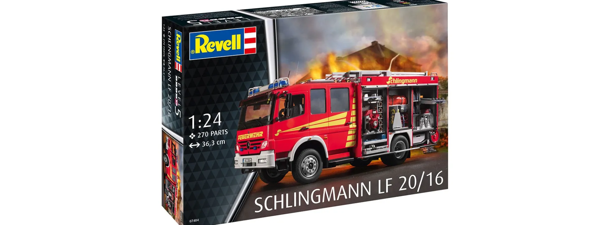 Revell 07404 Schlingmann LF 20/16 Löschfahrzeug | Feuerwehr Bausatz 1:24