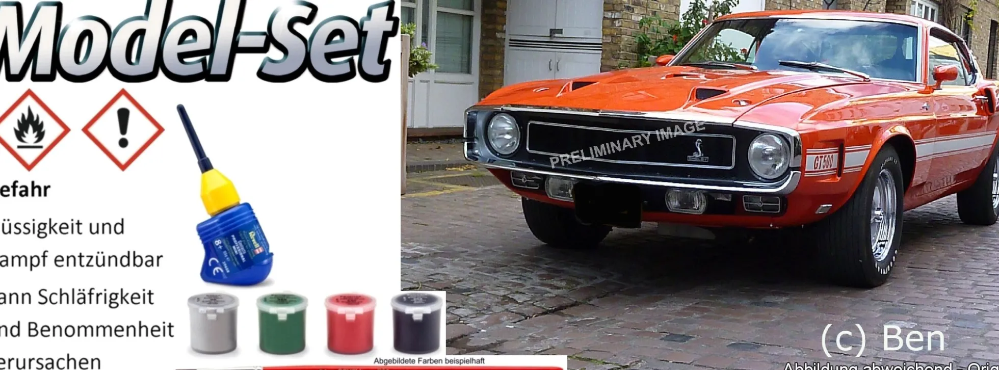 Revell 67729 Shelby Mustang GT500 1970 Model Set | Auto Bausatz 1:25