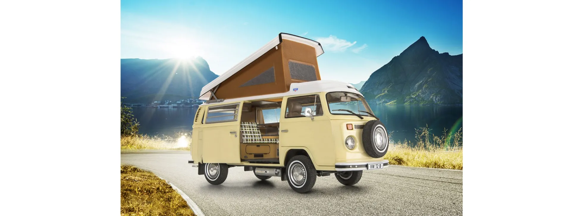 Revell 07676 VW T2 Bus Camper easy-click | Auto Bausatz 1:24