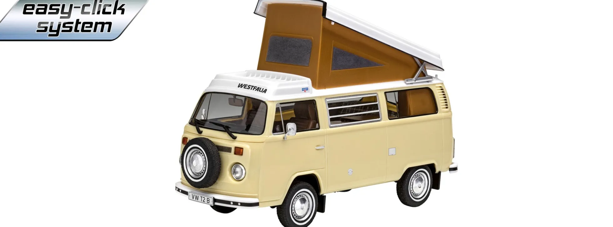 Revell 07676 VW T2 Bus Camper easy-click | Auto Bausatz 1:24