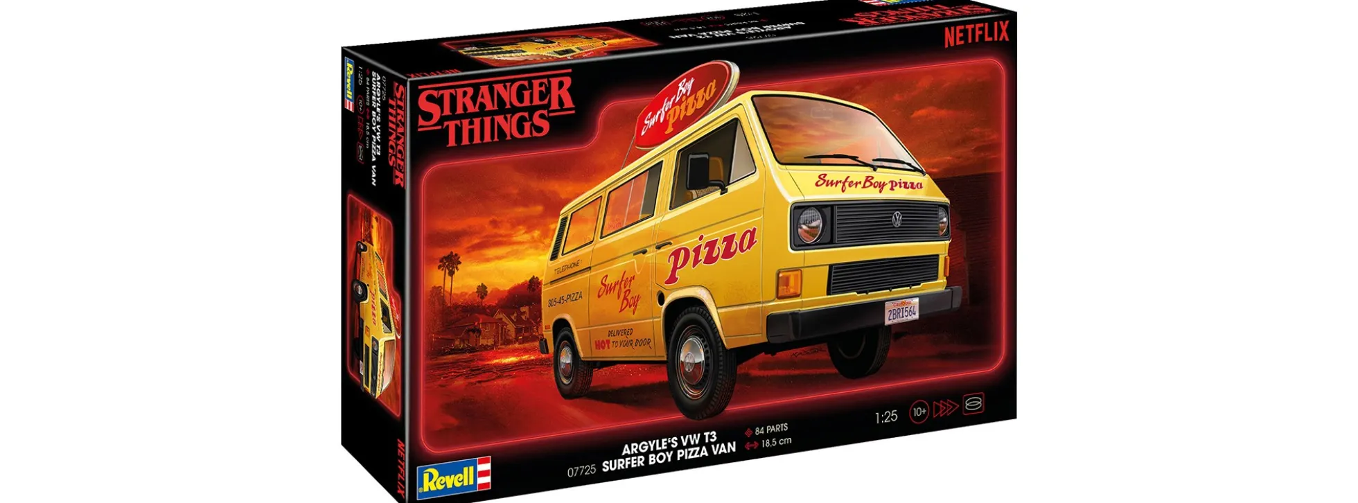 Revell 07725 VW T3 Bus Surfer Boy Stranger Things | Auto Bausatz 1:25