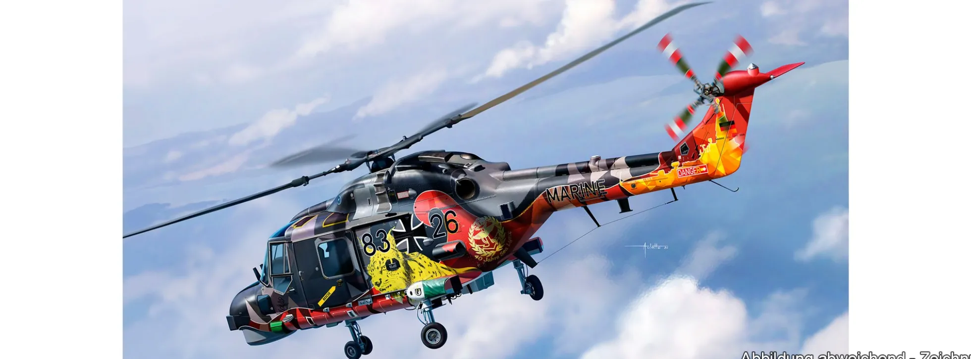 Revell 03806 Westland Lynx - Sonderlackierung | Hubschrauber Bausatz 1:32