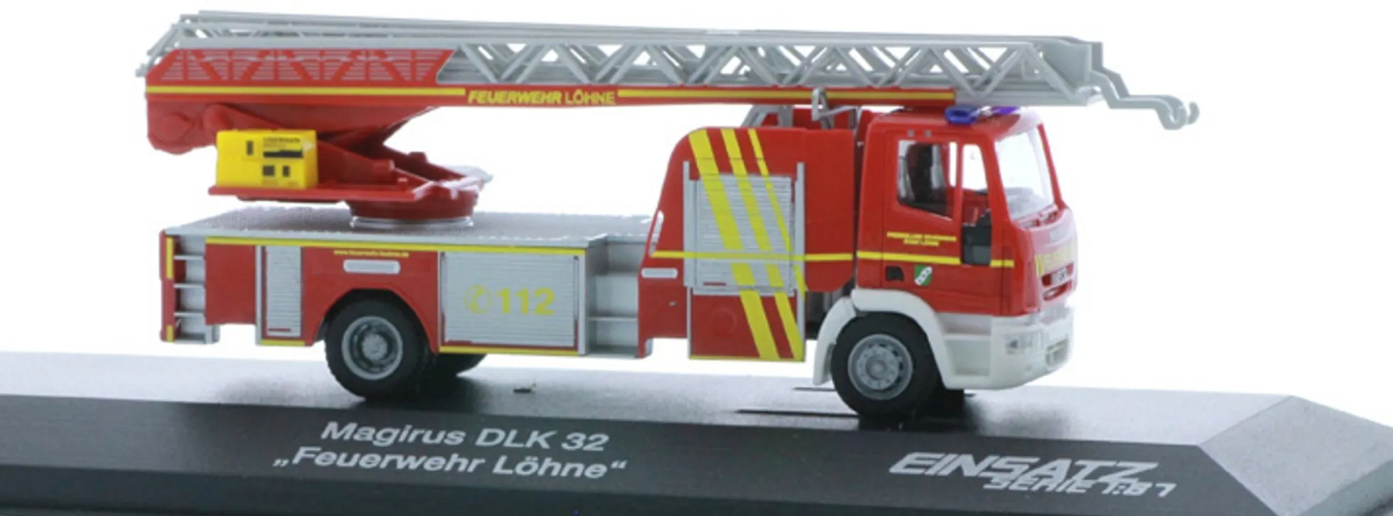 RIETZE 68575 Iveco Magirus DLK32 Feuerwehr Löhne EinsatzSerie Blaulichtmodell 1:87