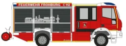 RIETZE 68159 Iveco Magirus HLF Teamcab Feuerwehr Frohburg Blaulichtmodell 1:87